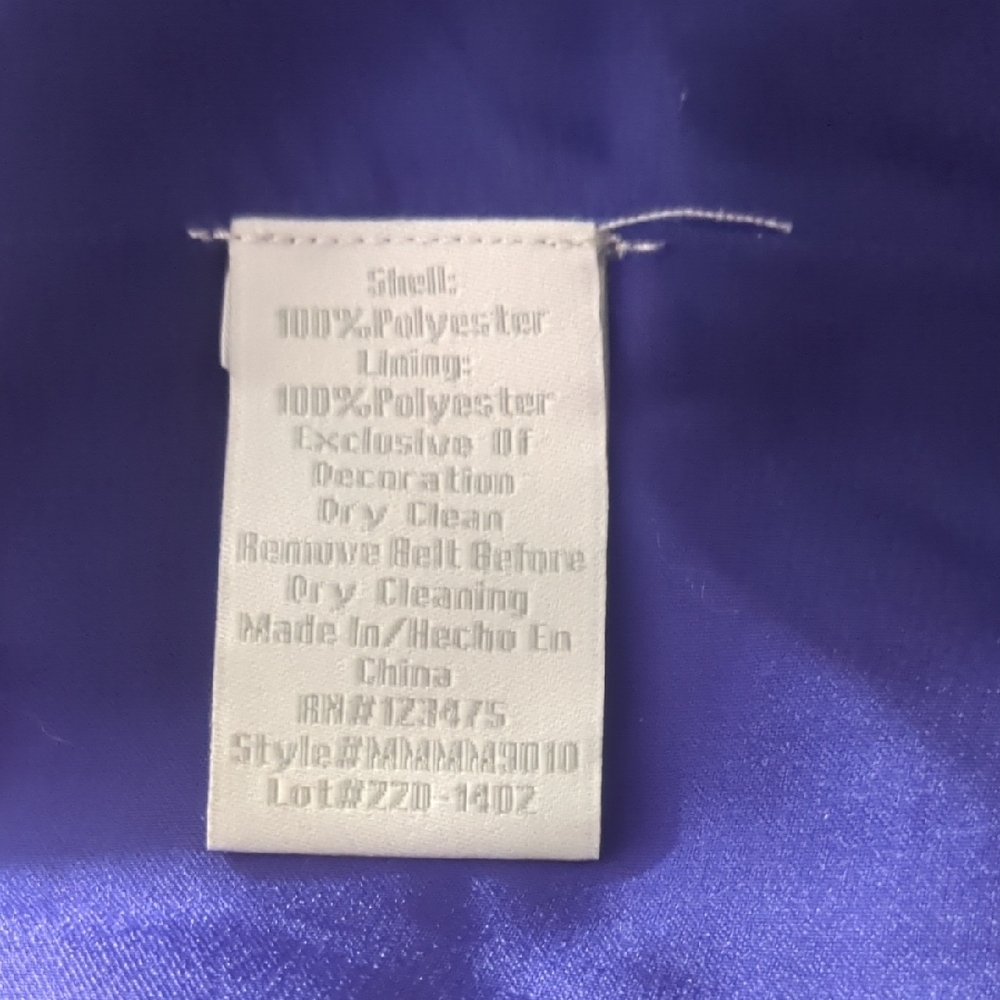 Pearl  Georgina Chapman Royal V-Neck Pleadd Purple Midi Dress Size 6 - Picture 14 of 16